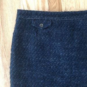 Navy Tweed J.Crew Pencil Skirt